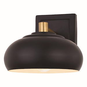 Belmont 1-Light Bathroom Light in Contemporary and Dome Style 7 Inches Tall and 8 Inches Wide