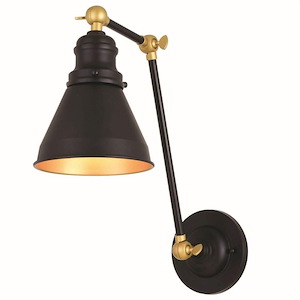 Alexis - 1 Light Swing Arm Wall Sconce In Farmhouse Style-13.25 Inches Tall and 6 Inches Wide