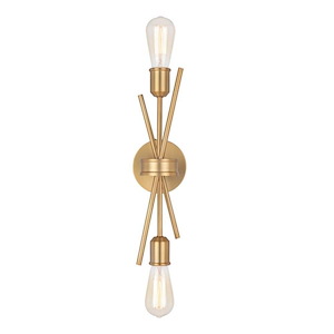 Estelle - 2 Light Wall Sconce In Mid-Century Modern Style-16.75 Inches Tall and 4.75 Inches Wide