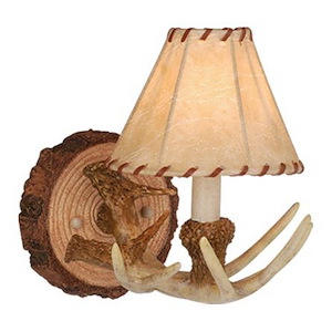 Lodge 1-Light Wall Sconce in Rustic Style 9 Inches Tall and 8.5 Inches Wide - 1334468