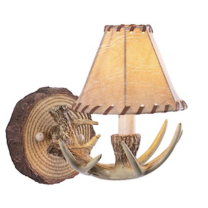 Lodge 1-Light Wall Sconce in Rustic Style 9 Inches Tall and 8.5 Inches Wide - 1334468