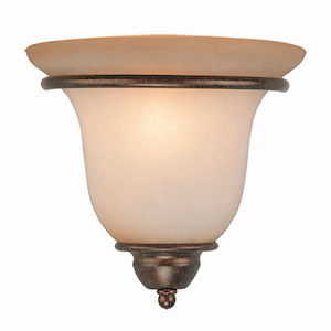 Monrovia 1-Light Wall Sconce in Transitional and Flush Style 9.5 Inches Tall and 10 Inches Wide