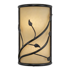 Vine 2-Light Wall Sconce in Rustic and Flush Style 15 Inches Tall and 9.25 Inches Wide - 1333836