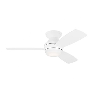Monte Carlo Fans-Ikon-3 Blade Ceiling Fan with Light Kit In Modern Style-10.8 Inch Tall and 44 Inch Wide