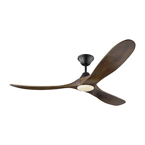 Monte Carlo Fans-Maverick LED-3 Blade Ceiling Fan with Handheld Control and Includes Light Kit in Modern Style-60 Inch Wide by 13.8 Inch High