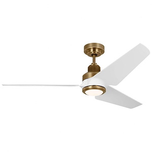 Monte Carlo Fans-Ruhlmann Smart-3 Blade Ceiling Fan with Light Kit In Transitional Style-14.5 Inch Tall and 52 Inch Wide