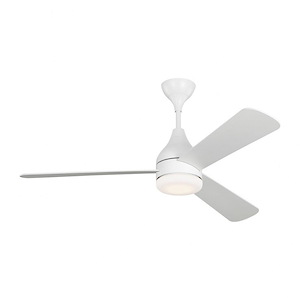 Monte Carlo Fans-Streaming Smart-3 Blade Ceiling Fan With Light Kit and Remote Control In Modern Style-17.9 Inch Tall and 52 Inch Wide - 1107121