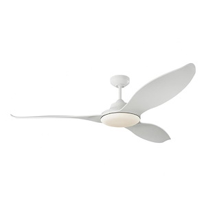Monte Carlo Fans-Stockton-3 Blade Ceiling Fan with Handheld Control and Includes Light Kit-60 Inch Wide by 13.09 Inch High