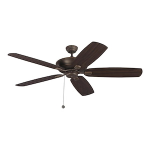 Monte Carlo Fans-Colony Super Max-5 Blade Ceiling Fan with Pull Chain Control in  Style-60 Inch Wide by 7.97 Inch High