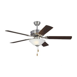 Monte Carlo Fans-Haven-5 Blade Ceiling Fan with Pull Chain Control and Includes Light Kit in  Style-52 Inch Wide by 18.3 Inch High