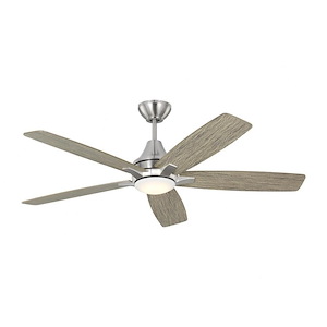 Monte Carlo Fans-Lowden-5 Blade Ceiling Fan with Light Kit In Casual Style-16 Inch Tall and 52 Inch Wide