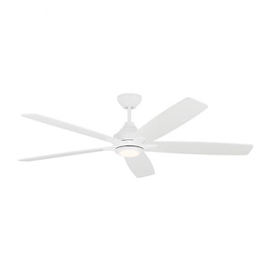 Monte Carlo Fans-Lowden Smart-5 Blade Ceiling Fan With Light Kit and Remote Control In Rustic Style-14.9 Inch Tall and 60 Inch Wide