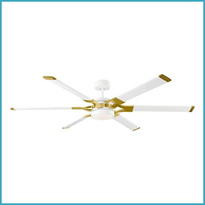 Loft-62 Inch 6 Blade Ceiling Fan with Light Kit - 1041347