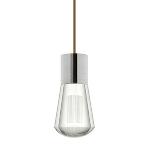 Tech Lighting-Alva-7.1 Inch 14.5W 1 LED Line-Voltage Pendant with Brown Cord
