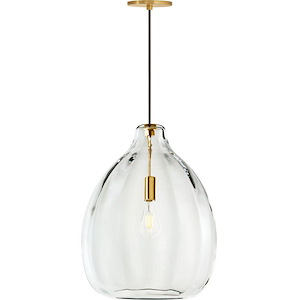 Harper-1 Light Line-Voltage Pendant In Contemporary Style 20.3 Inch Tall and 16 Inch Wide - 1084199