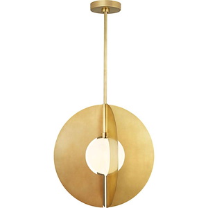 Orbel Round Grande-10W 1 LED Line-Voltage Pendant In Mid-Century Modern Style 22 Inch Tall and 22 Inch Wide - 1084224