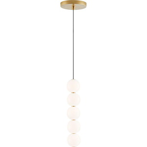 Orbet-8.6W 1 LED Line-Voltage Pendant In Modern Style 13.5 Inch Tall and 2.8 Inch Wide - 1084227