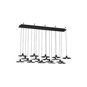 Tech Lighting-Eaves-77.4W 18 LED Chandelier-3.1 Inch Tall and 16.3 Inch Wide