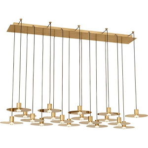 Eaves-77.4W 18 277V LED Chandelier-3.1 Inch Tall and 16.3 Inch Wide - 1257119
