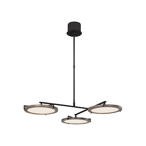 Shuffle - 32.4W 3 LED Medium Chandelier In Contemporary Style-4 Inches Tall and 26.9 Inches Wide
