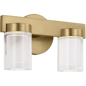 Esfera - 16.2W 2 LED Small Bath Vanity In Contemporary Style-5.9 Inches Tall and 3.4 Inches Wide - 1292083