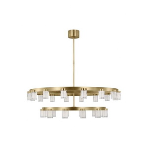 Esfera - 84W 28 LED 2-Tier Extra Large Chandelier In Contemporary Style-12.8 Inches Tall and 44 Inches Wide