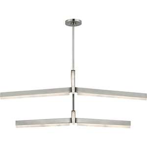 Linea - 36W 6 LED 2-Tier Chandelier-11.5 Inch Tall and 56 Inch Wide - 1365668