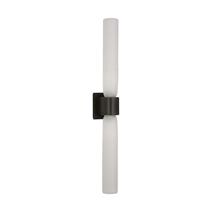 Volver - 10.4W 2 LED Large Double Wall Sconce-28.9 Inches Tall and 3.7 Inches Wide - 1336435