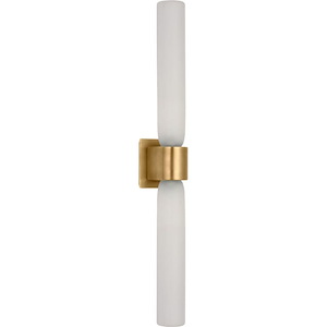 Volver - 10.4W 2 LED Large Double Wall Sconce-28.9 Inches Tall and 3.7 Inches Wide - 1336435
