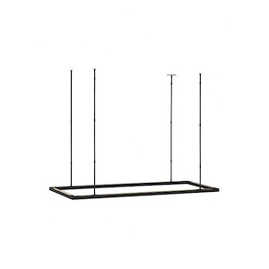 Stagger Halo - 50W 1 LED Linear Suspension In Contemporary Style-1 Inches Tall and 18 Inches Wide