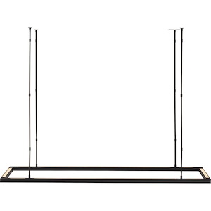 Stagger Halo - 50W 1 LED Linear Suspension In Contemporary Style-1 Inches Tall and 18 Inches Wide - 1292038