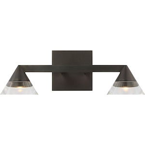 Midrand - 18.7W 2 LED Crystal Bath Vanity-5 Inch Tall and 5.7 Inch Wide - 1376734