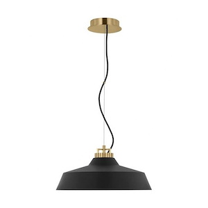Forge - 19W 1 LED Large Short Pendant In Contemporary Style-8.5 Inches Tall and 18 Inches Wide