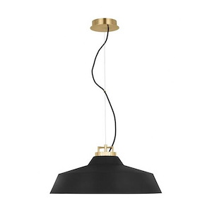 Forge - 19W 1 LED Extra Large Short Pendant In Contemporary Style-10.7 Inches Tall and 24 Inches Wide - 1292102