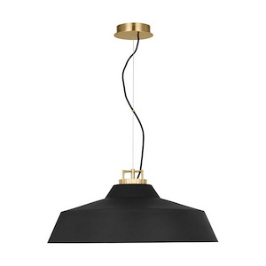 Forge Grande - 19W 1 LED Short Pendant In Contemporary Style-12 Inches Tall and 28 Inches Wide