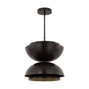 Shanti - 19W 2 LED Large Double Pendant In Contemporary Style-18.5 Inches Tall and 20.5 Inches Wide - 1292151