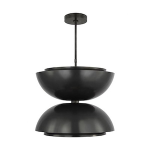 Shanti - 19W 2 LED Extra Large Double Pendant In Contemporary Style-21.2 Inches Tall and 26 Inches Wide