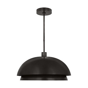 Shanti - 12W 1 LED Extra Large Pendant In Contemporary Style-13.9 Inches Tall and 26 Inches Wide - 1292340