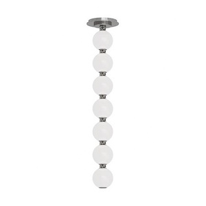 Perle 24 - 11.2W 1 LED Pendant with Remote In Contemporary Style-26.2 Inches Tall and 2.8 Inches Wide - 1292341