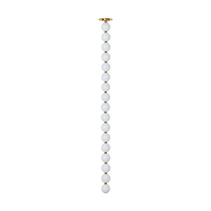 Perle 48 - 22.4W 1 LED Pendant with Remote In Contemporary Style-51.6 Inches Tall and 2.8 Inches Wide
