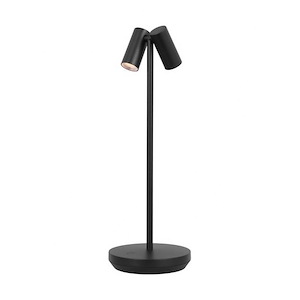 Doppia - 2.2W 1 LED Accent Rechargeable Table Lamp-14.6 Inches Tall and 5.1 Inches Wide