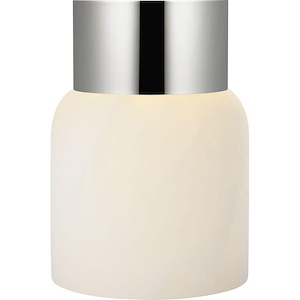 Caspe - 2.2W 1 LED Alabaster Rechargeable Table Lamp-6.6 Inch Tall and 4.8 Inch Wide - 1365744