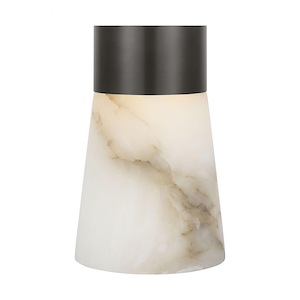 Caspe - 2.2W 1 LED Alabaster Rechargeable Table Lamp-7.6 Inch Tall and 5 Inch Wide - 1365800