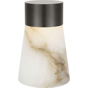 Caspe - 2.2W 1 LED Alabaster Rechargeable Table Lamp-7.6 Inch Tall and 5 Inch Wide - 1365800
