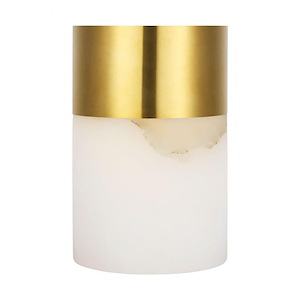 Caspe - 2.2W 1 LED Alabaster Rechargeable Table Lamp-5.6 Inch Tall and 3.6 Inch Wide - 1365728