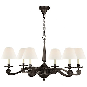 Myrna - 6 Light Chandelier In Traditional Style-21 Inches Tall and 33 Inches Wide