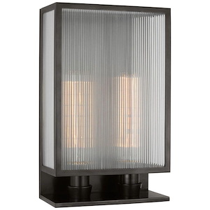 York - 16W 2 LED Double Box Wall Sconce In Modern Style-16.25 Inches Tall and 10 Inches Wide - 1314512