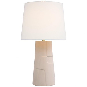 Braque - 15W 1 LED Medium Debossed Table Lamp In Casual Style-28.75 Inches Tall and 18 Inches Wide