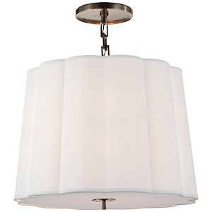 Simple Scallop - 5 Light Large Hanging Pendant In Modern Style-21 Inches Tall and 25 Inches Wide - 1327951