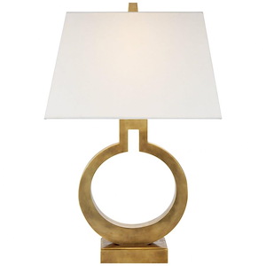 Ring Form - 1 Light Small Table Lamp In Modern Style-21 Inches Tall and 13.5 Inches Wide